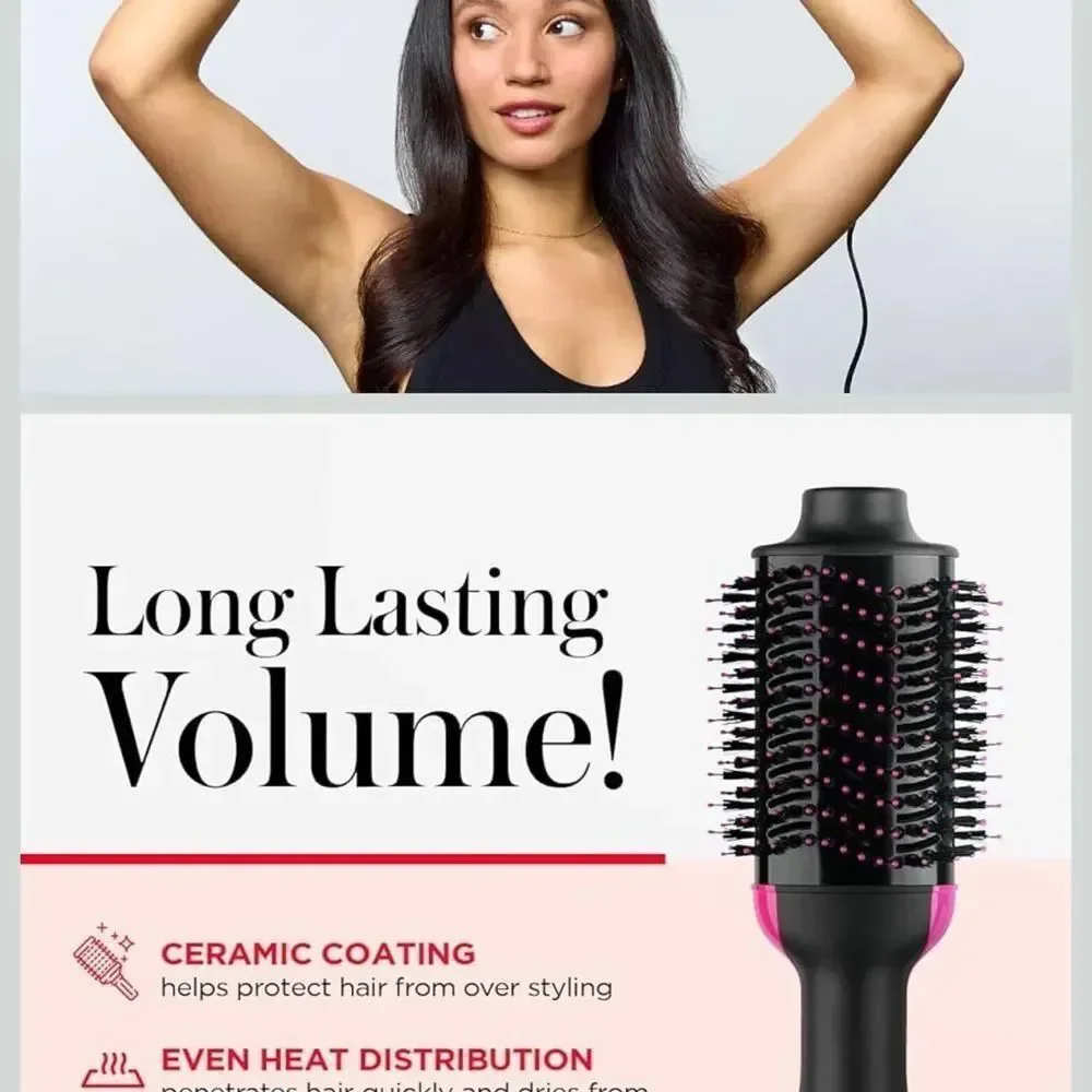 Revlon Black and Pink Hair Dryer Brush